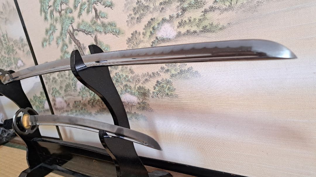 【値下げ】金属製 模造刀 宮本武蔵モデル 大小セット 二天一流