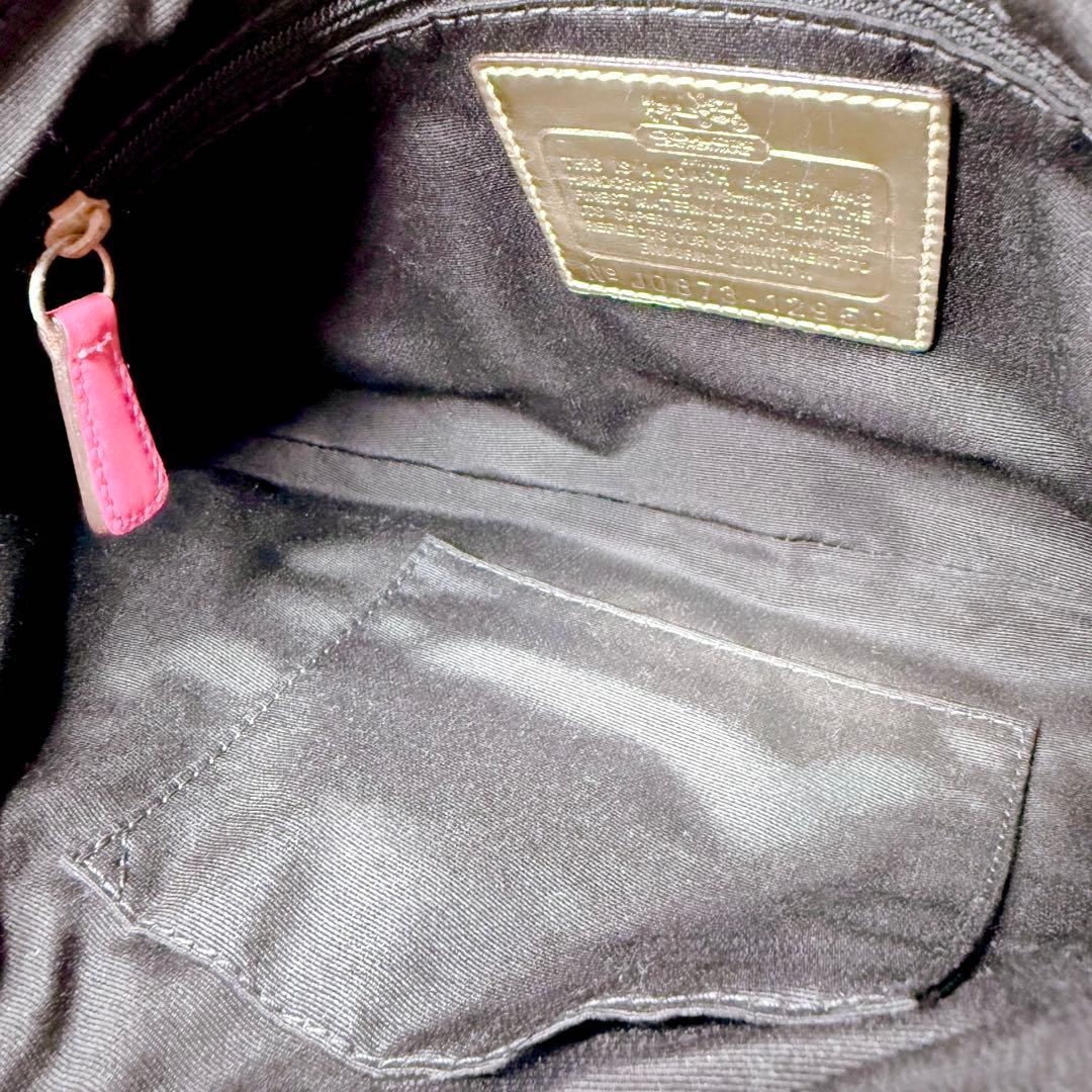 希少✨COACH コーチ オプアート シグネチャー ワンショルダー ハンドバッグ