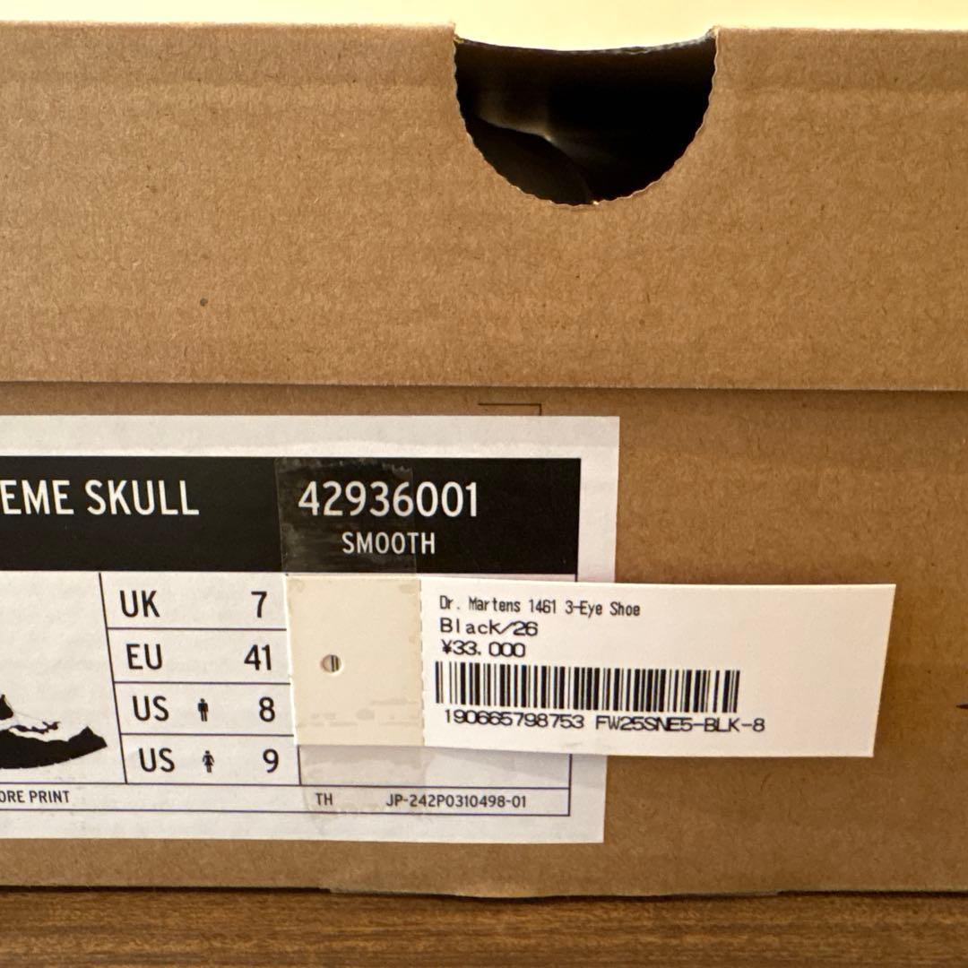 靴 Supreme Dr.Martens 1461 Skull 3 Eye 26cm