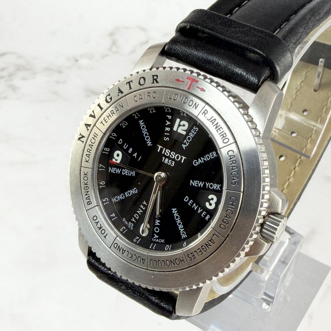 ティソ ナビゲーター N250 ワールドタイム ギョーシェ クォーツ 不動