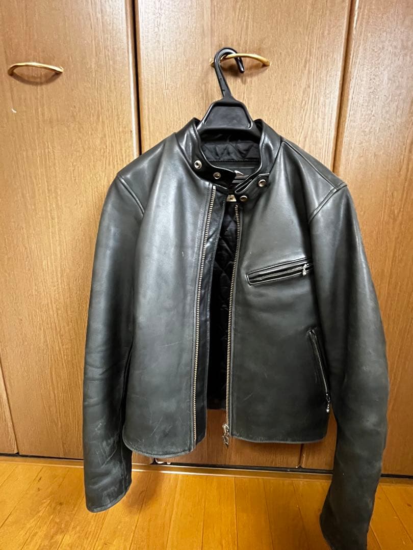 ブラックレザージャケット シングルライダース
