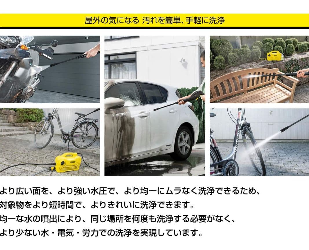 KARCHER K2 Classic 高圧洗浄機 本体　+オプションノズル2個