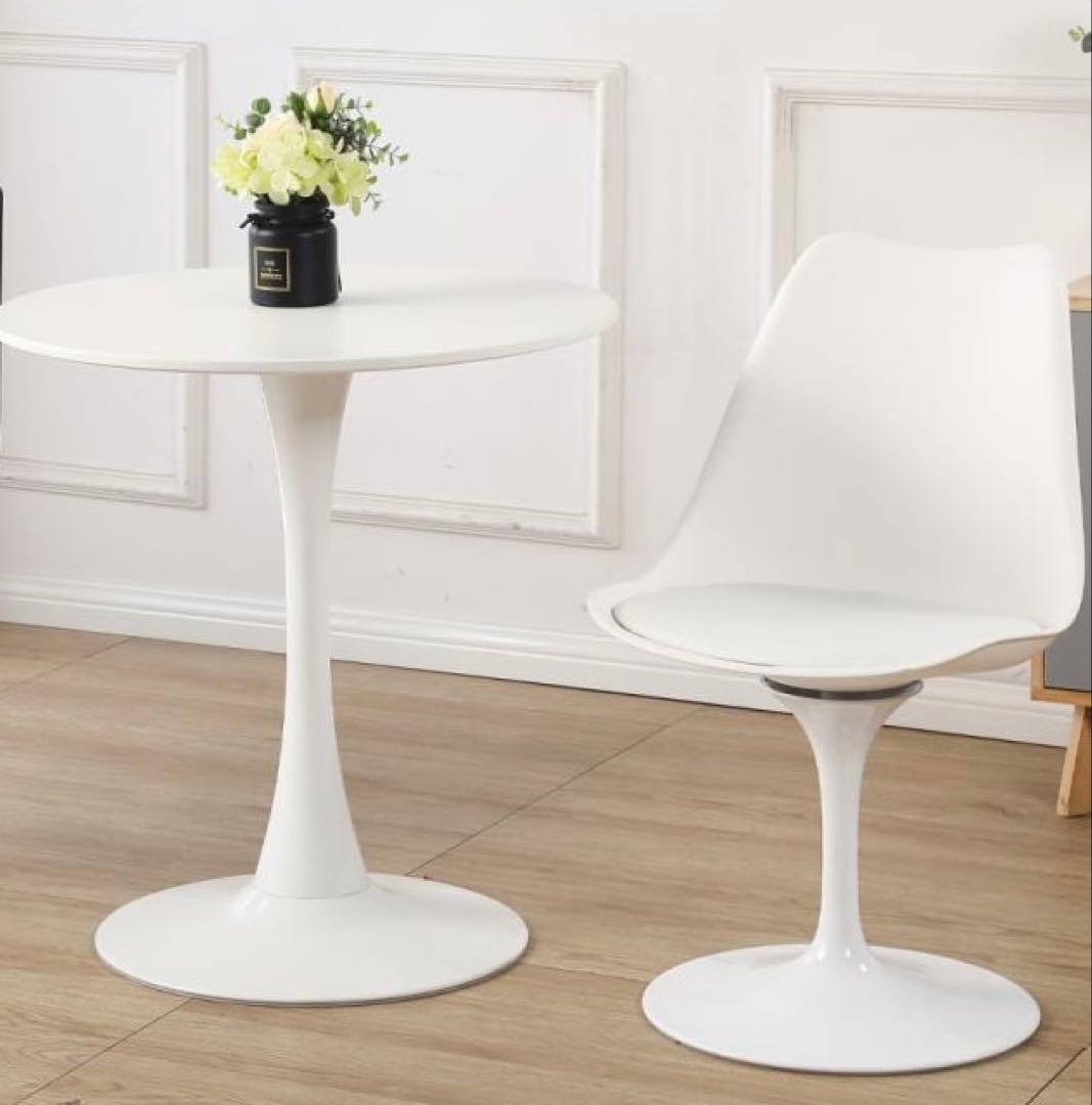 こ*り様 ホワイト/ラウンド/チューリップテーブル・チェア
