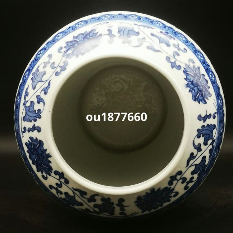 青花龍紋将軍壺 景徳鎮 陶磁器 装飾品 現代工芸品 美術品 置物