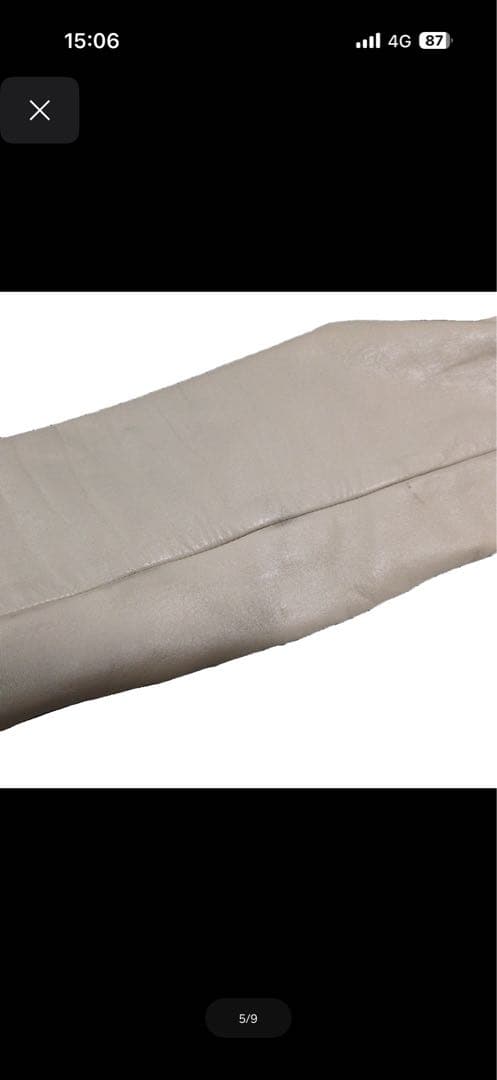 ホーンワークス　アイボリーシングルライダースジャケット