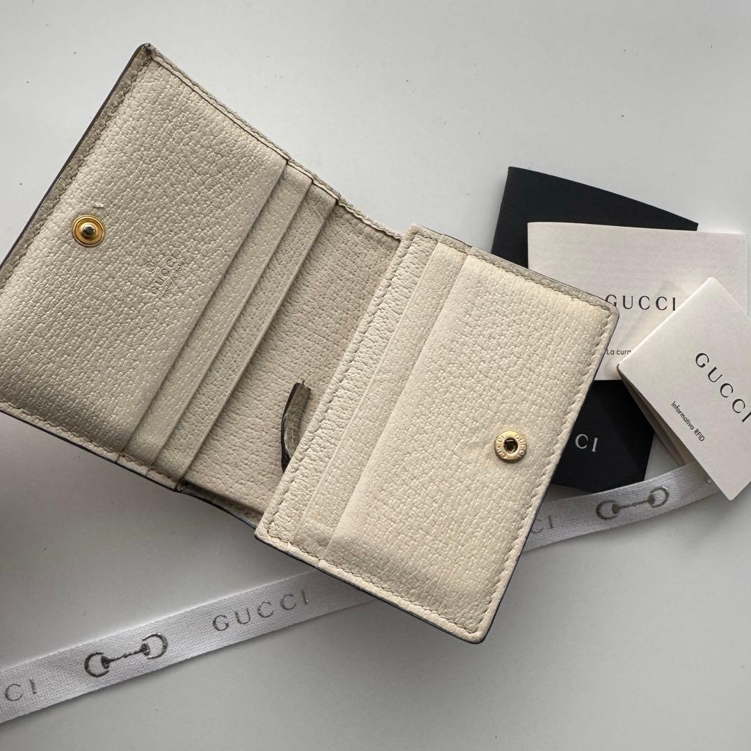 【極上美品】 GUCCI グッチ シェリーライン 2つ折り 財布 オフィディア