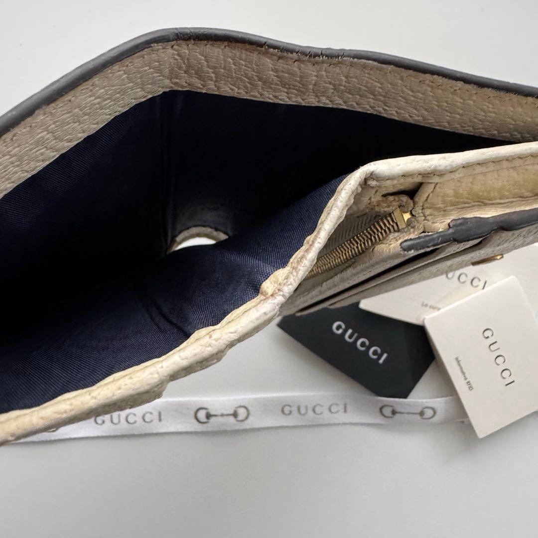 【極上美品】 GUCCI グッチ シェリーライン 2つ折り 財布 オフィディア