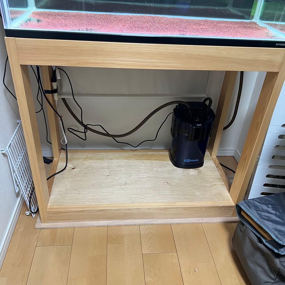 90cm水槽フルセット 水槽＋水槽台＋上部外部フィルター＋ヒーター＋LEDライト