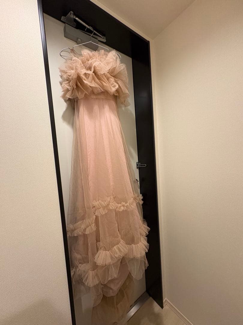 ドレスプロダクションW346　オーダーカラードレス　ピンクブラウン　ウェディング