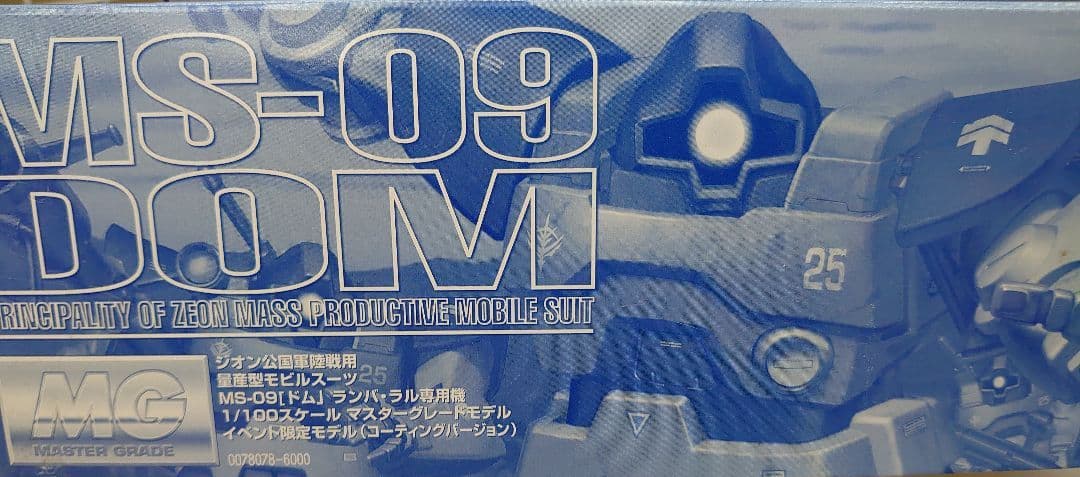 ガンプラ。1/100MG,MS-09ランバ.ラル専用ドム。