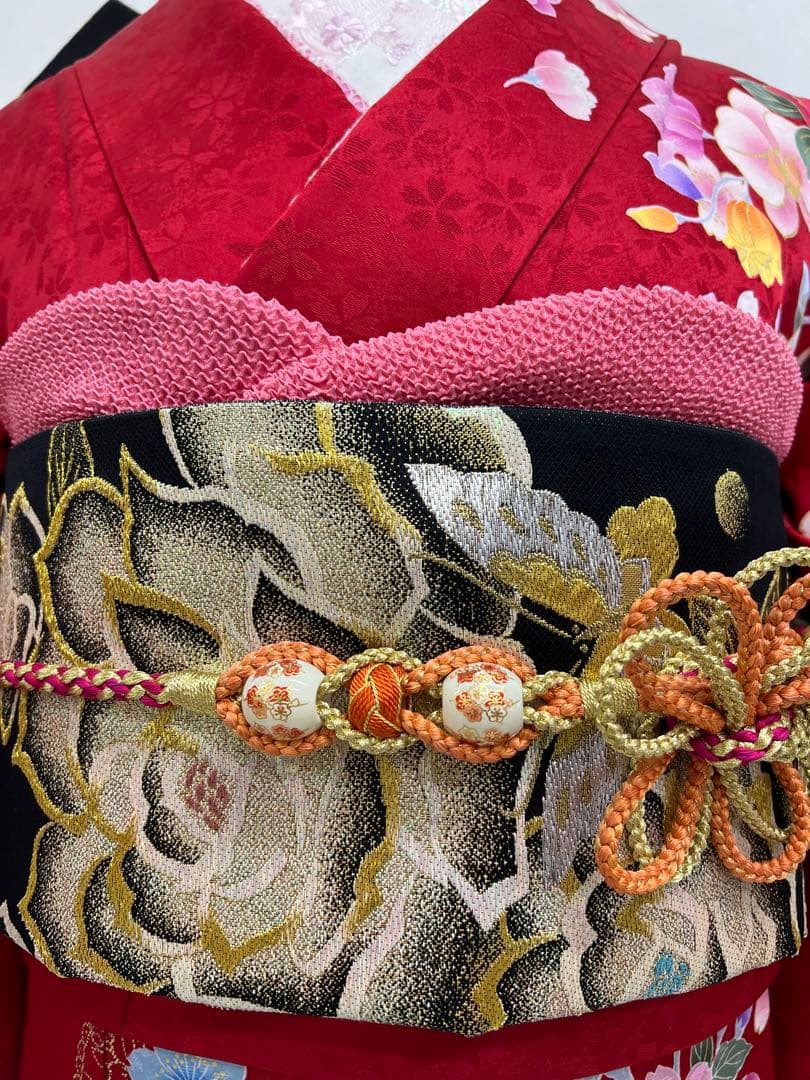 振り袖　フルセット　別誂長襦袢　成人式　刺繍入り　金彩加工　682