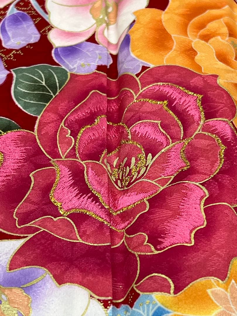 振り袖　フルセット　別誂長襦袢　成人式　刺繍入り　金彩加工　682