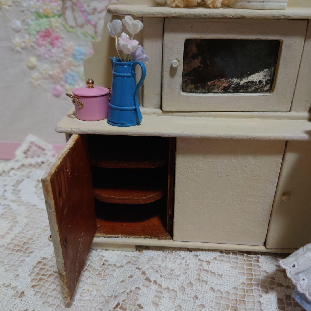 ヴィンテージ、キャビネット、ミニチュア、ドールハウス