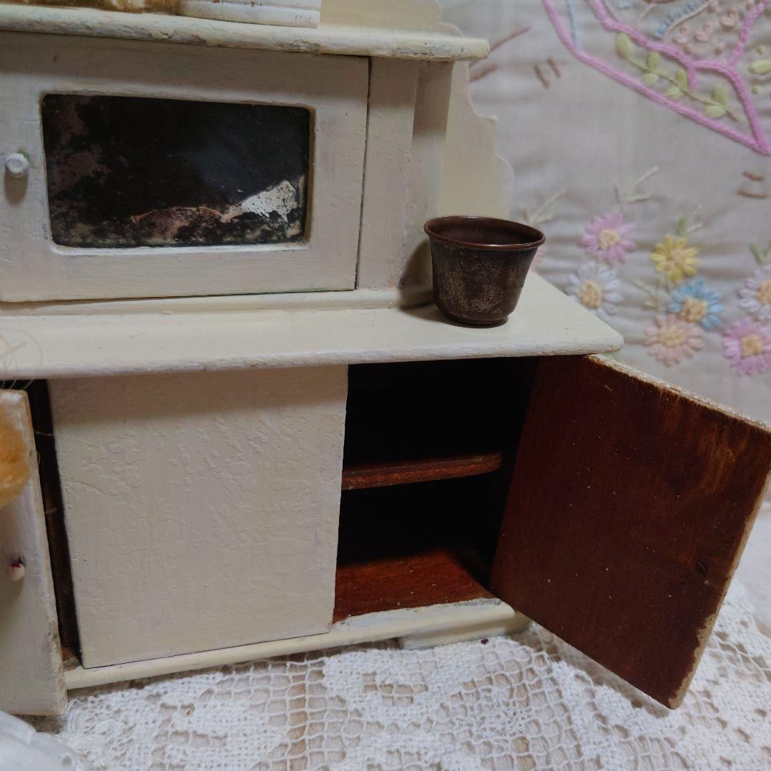 ヴィンテージ、キャビネット、ミニチュア、ドールハウス