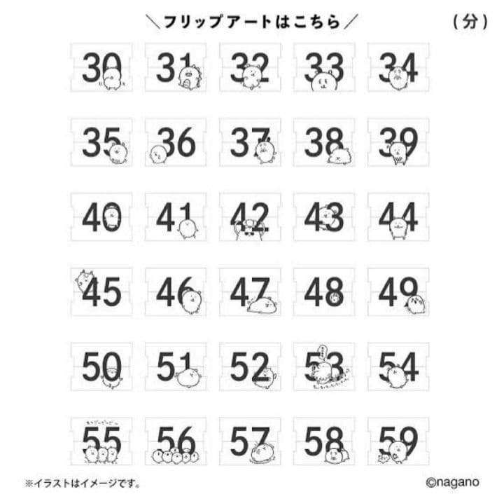 ナガノマーケット　パタパタ時計