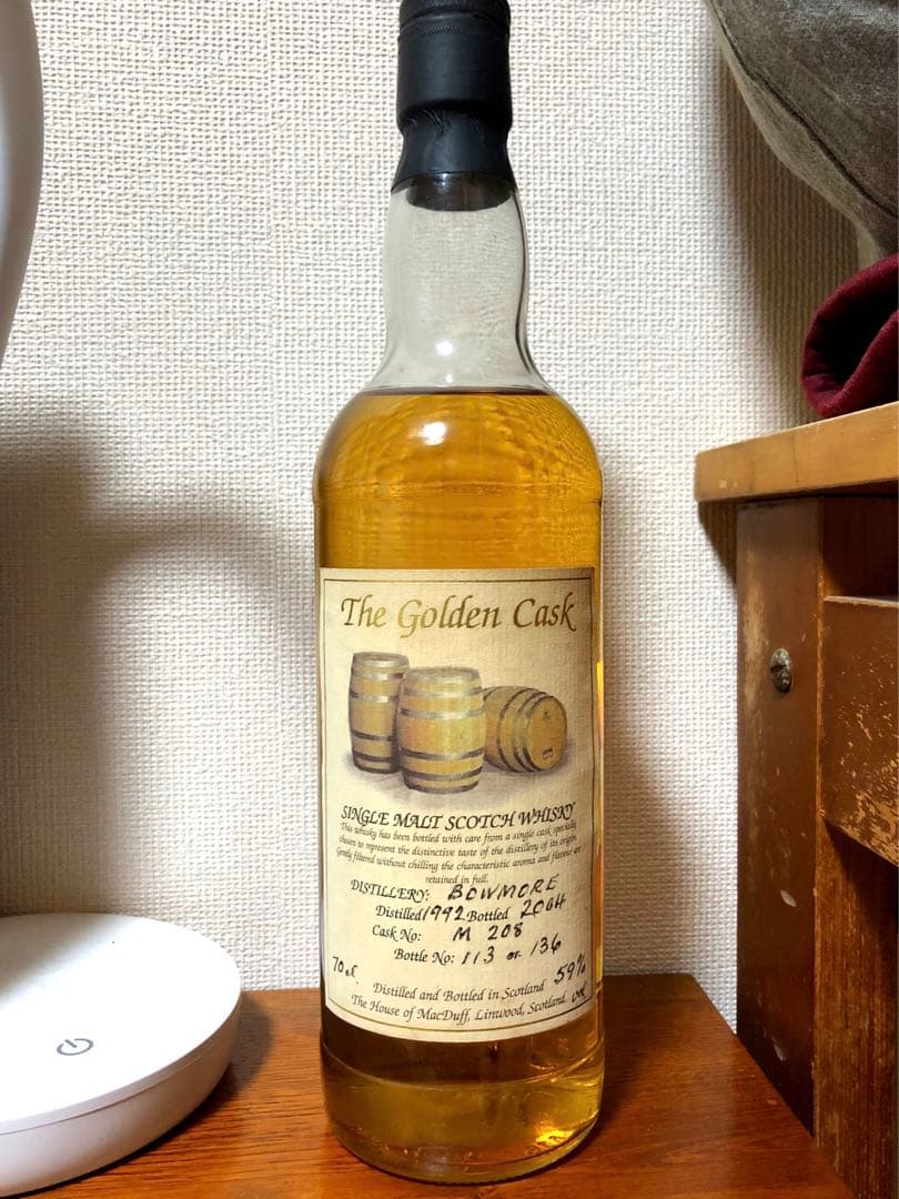ボウモア12年The Golden Cask 1992 700ml 59%
