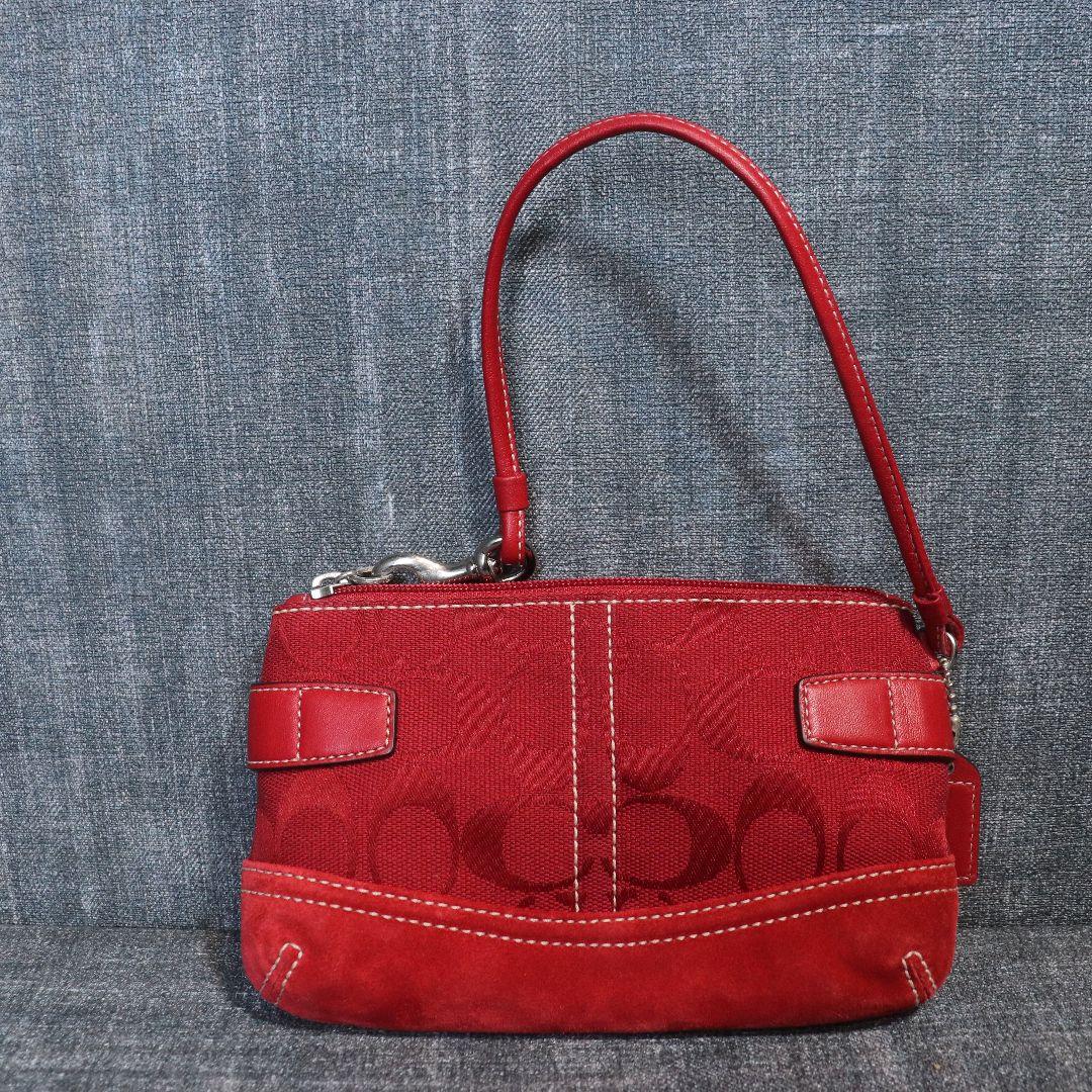 バッグ Coach SOHO Accessory Pouch Hand Bag Red