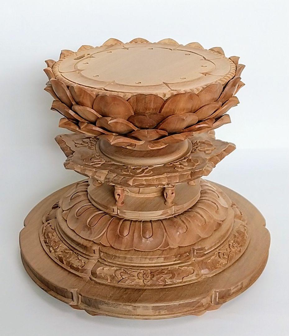 円台座のみ 坐像用#489 ◆白檀 木彫 仏像付属品