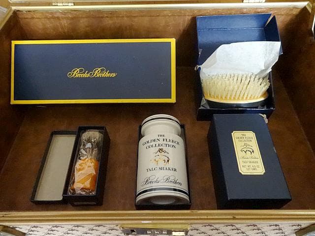 も*う様 1982年　北米ブルックスブラザーズ直営店購入　金羊毛柄　トランクケー