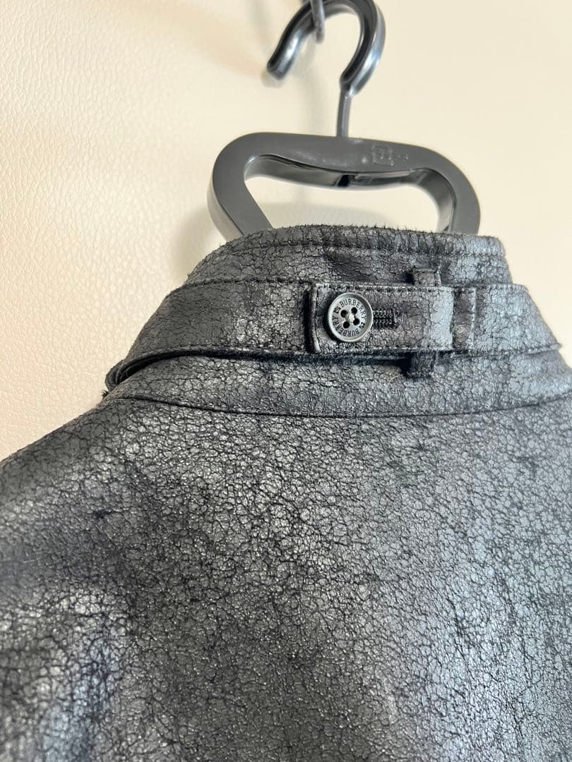 BURBERRY BLACK LABEL フェイクレザージャケット M