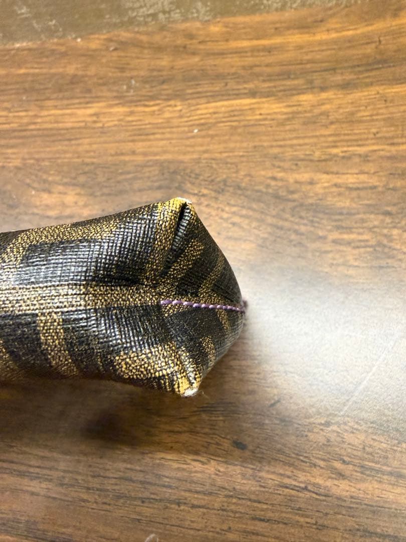 Fendi ダークブラウン グレー ハンドバッグ