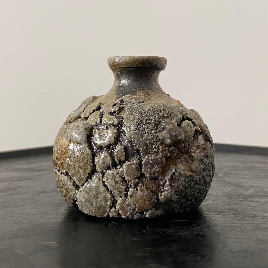 備前焼 原田拾六 「備前乱張小徳利」