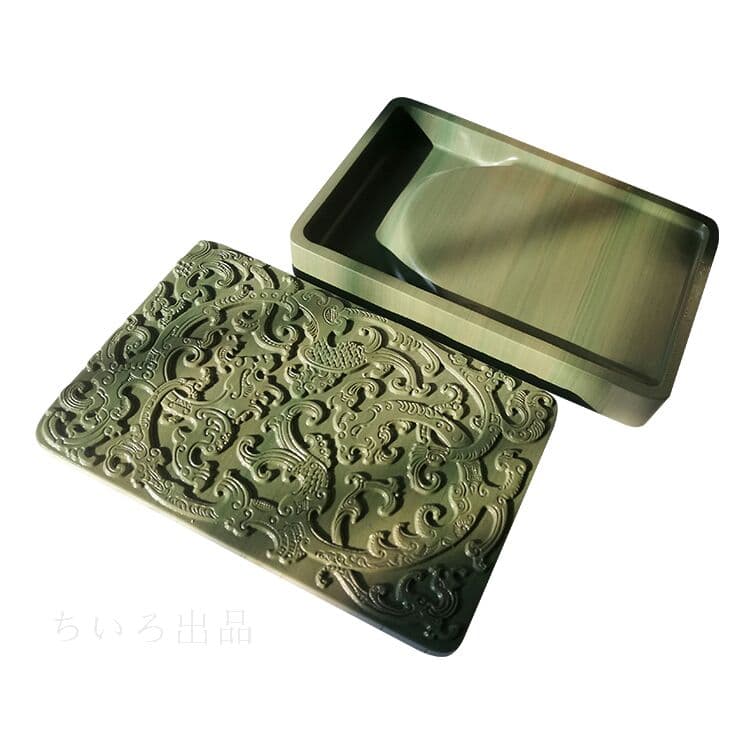 松花硯　天然石硯　書道用品新品未使用n