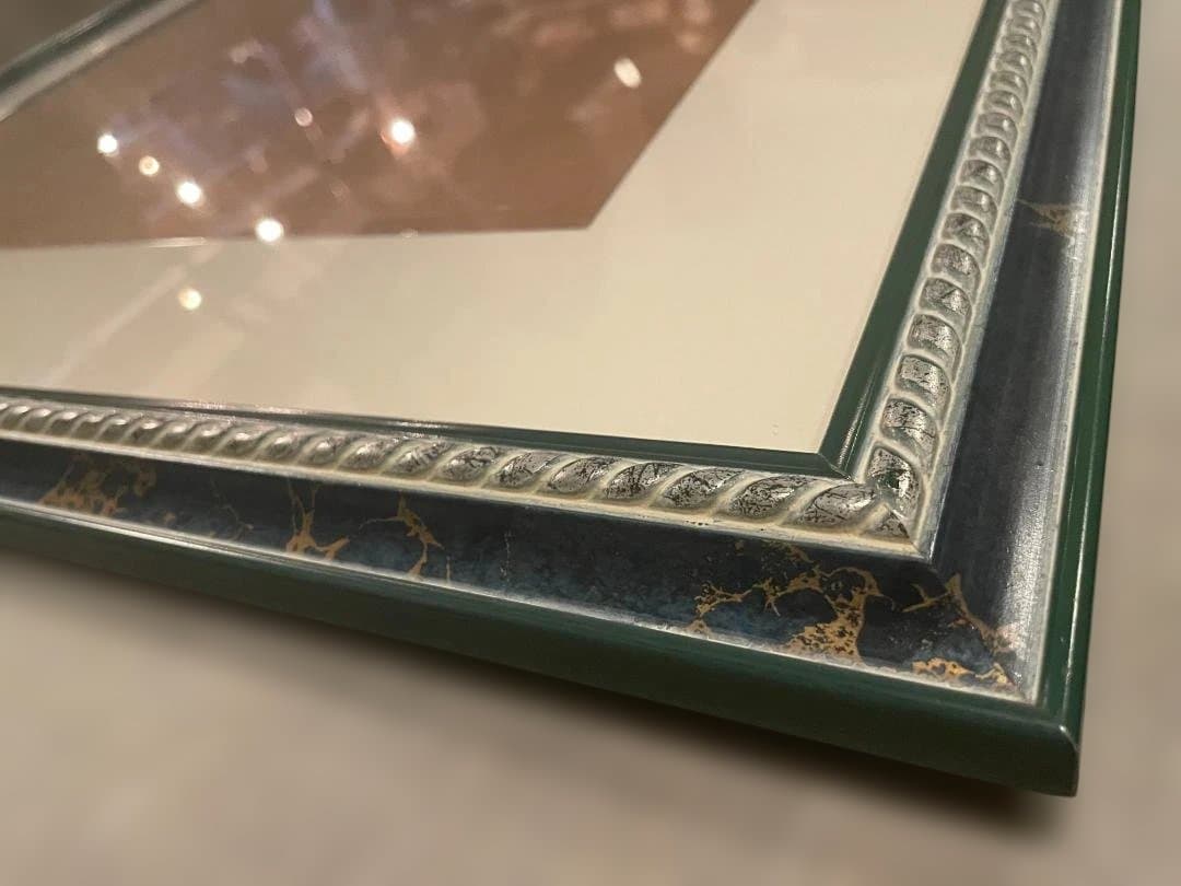 木製 フレーム 額縁 大型 絵画 写真 染色 ポスター 展示 アンティーク調