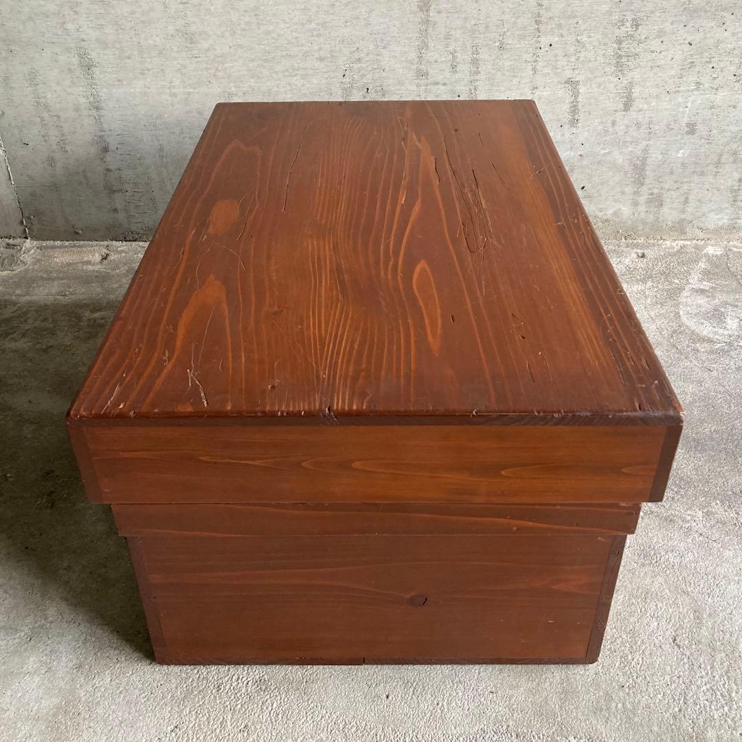 古い木箱 木製 ケース ボックス 飾り台 置物台 展示台 大型 収納 昭和レトロ