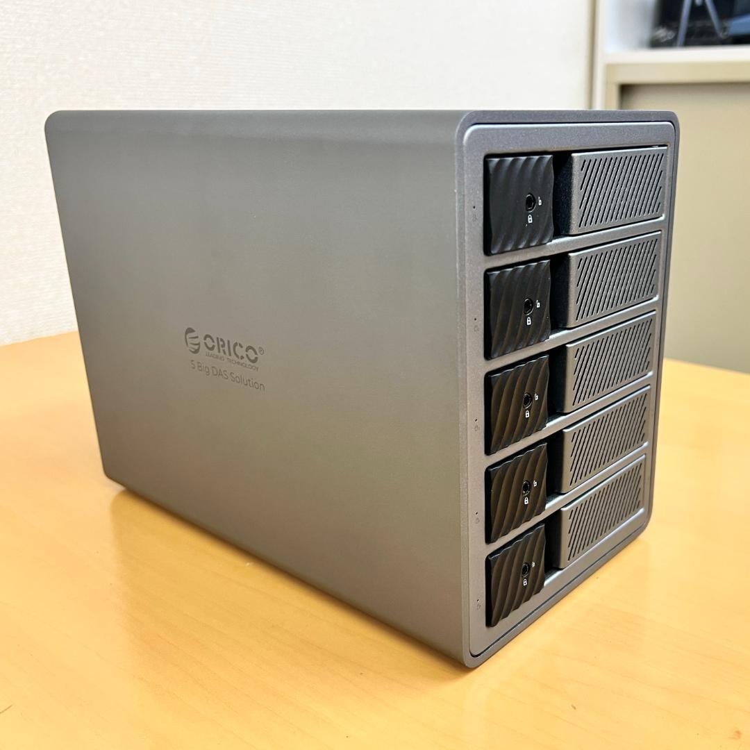 【HDD5基 組込済】ORICO 9858RU3 5ベイRAID HDDケース