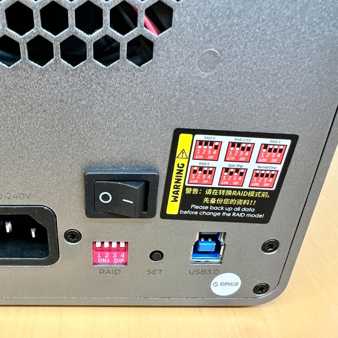 【HDD5基 組込済】ORICO 9858RU3 5ベイRAID HDDケース