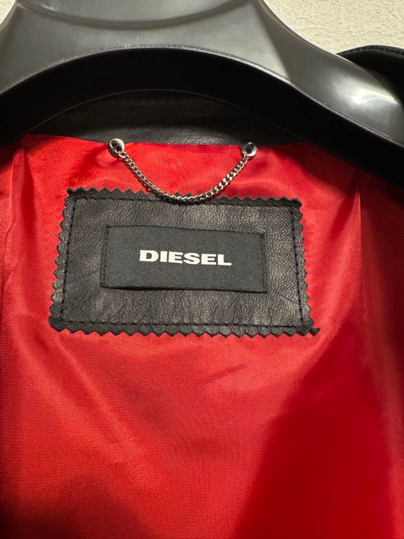 DIESEL ブラック レザージャケット シングルライダース