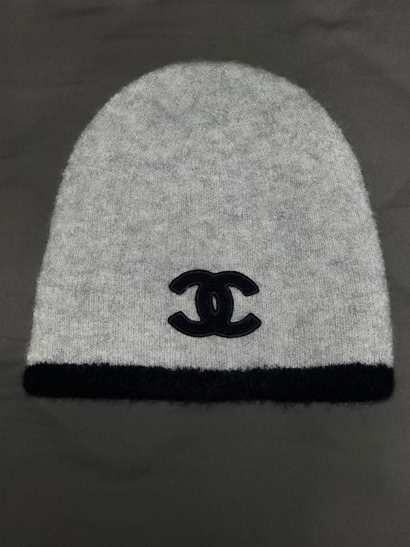 m*a様 CHANEL ニット帽 カシミヤ シルク グレー