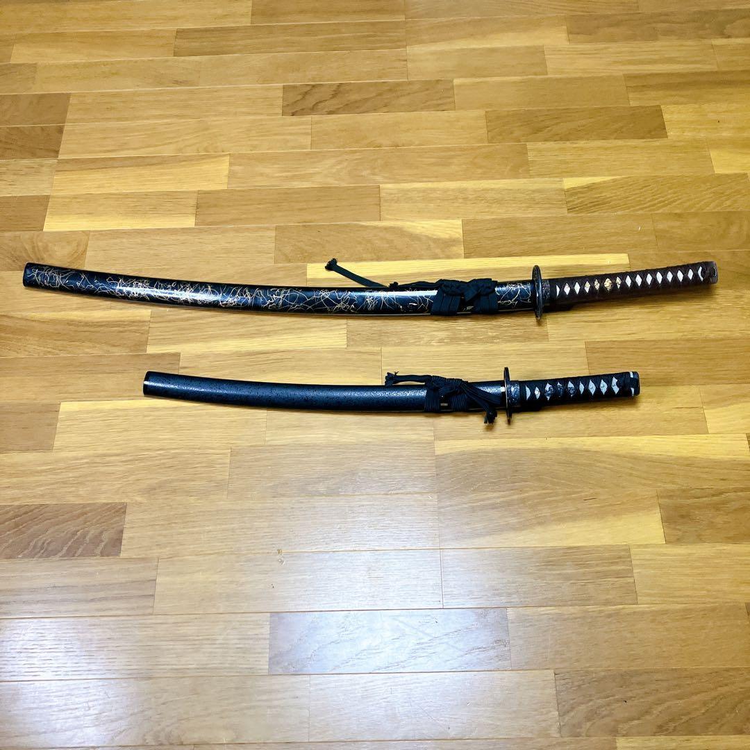 模造刀】大小拵え 2本セット 打刀と脇差 約103cm 72cm