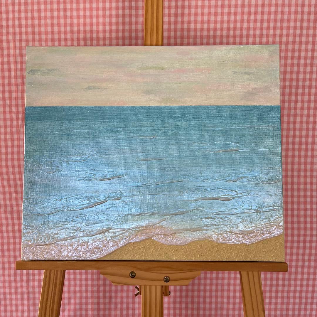 海景 海の風景画 アクリル絵具 テクスチャーアート seaart 海の絵