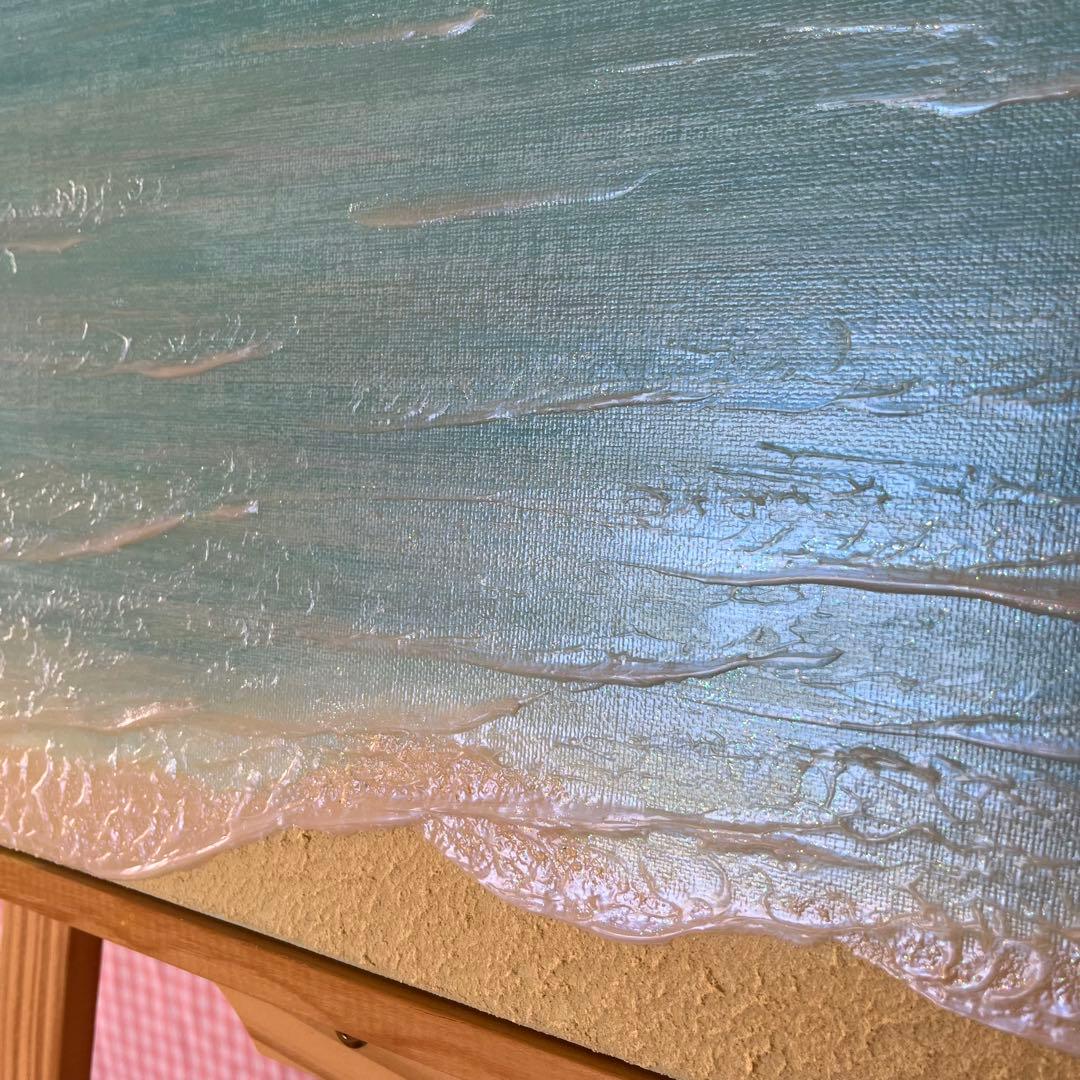 海景 海の風景画 アクリル絵具 テクスチャーアート seaart 海の絵