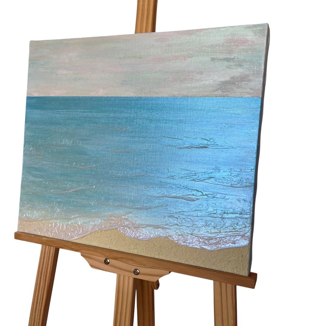 海景 海の風景画 アクリル絵具 テクスチャーアート seaart 海の絵