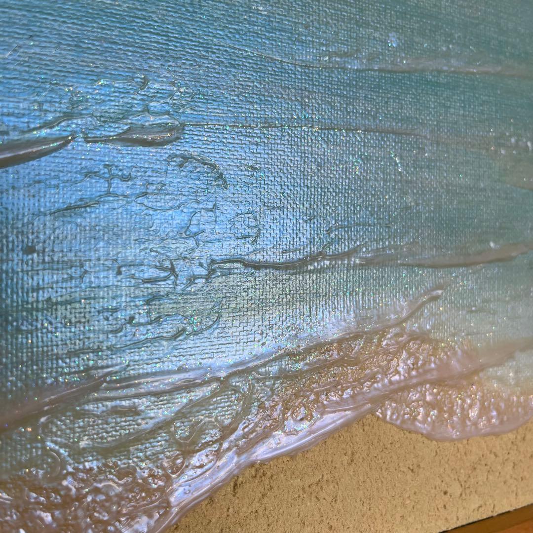 海景 海の風景画 アクリル絵具 テクスチャーアート seaart 海の絵