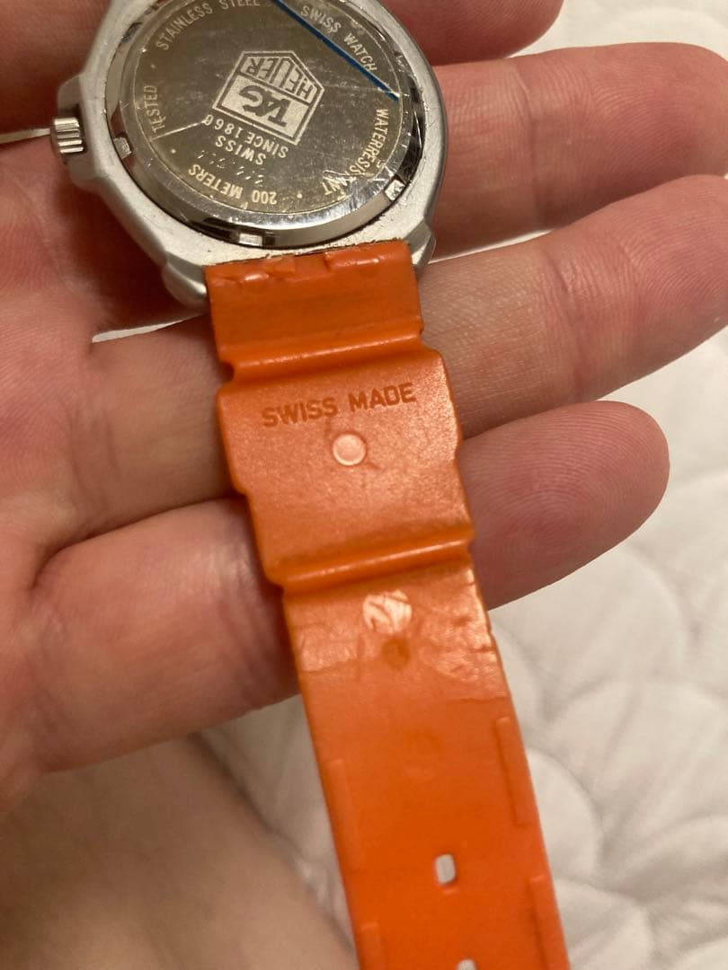 タグホイヤー懐かしいダイバーズウォッチ TAG Heuer オレンジラバーベルト