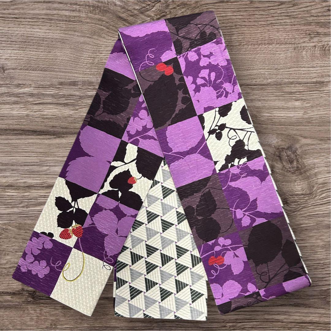 半幅帯 いちご 苺 USED美品