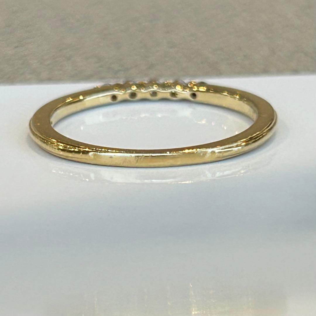 アガット　agete K18 ダイヤモンド　リング　5石　指輪　18金