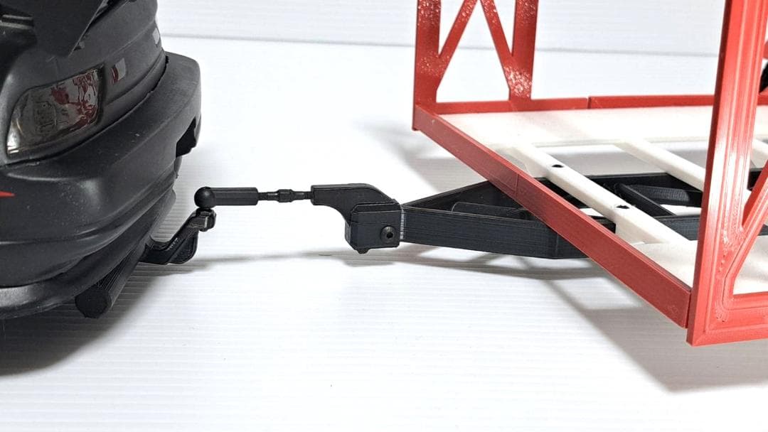 1/10　ラジコン用　車載トレーラー　低床タイプ 2軸仕様 タイヤラック付き