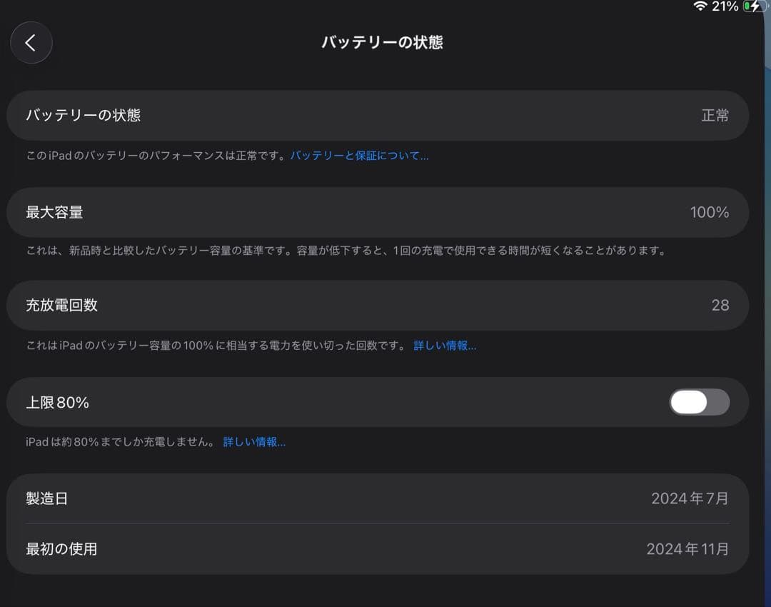 iPad mini 7 (A17Pro) 128GB スペースグレー