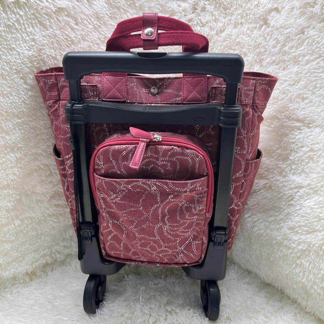 美品 SWANY キャリーバッグ フローロ 花柄 スワニー ピンク 4輪