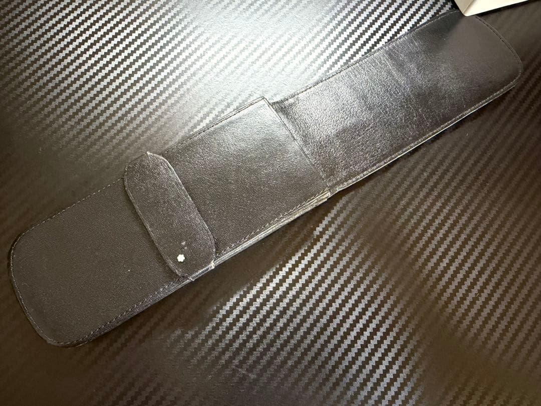 美品 モンブラン ペンケース 3本差し ブラック