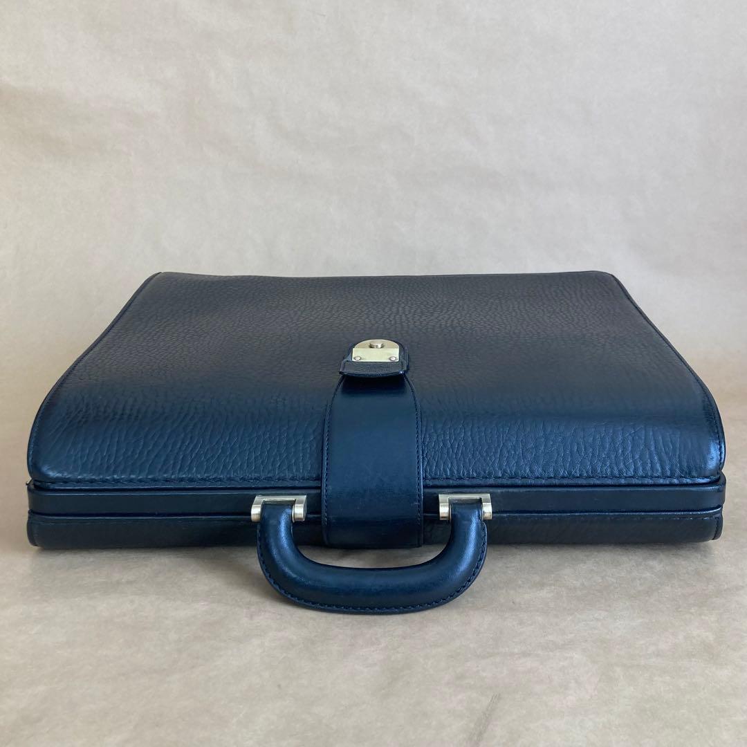 【希少】BURBERRY ダレスバッグ ブラック レザー シボ革 ビジネスバッグ