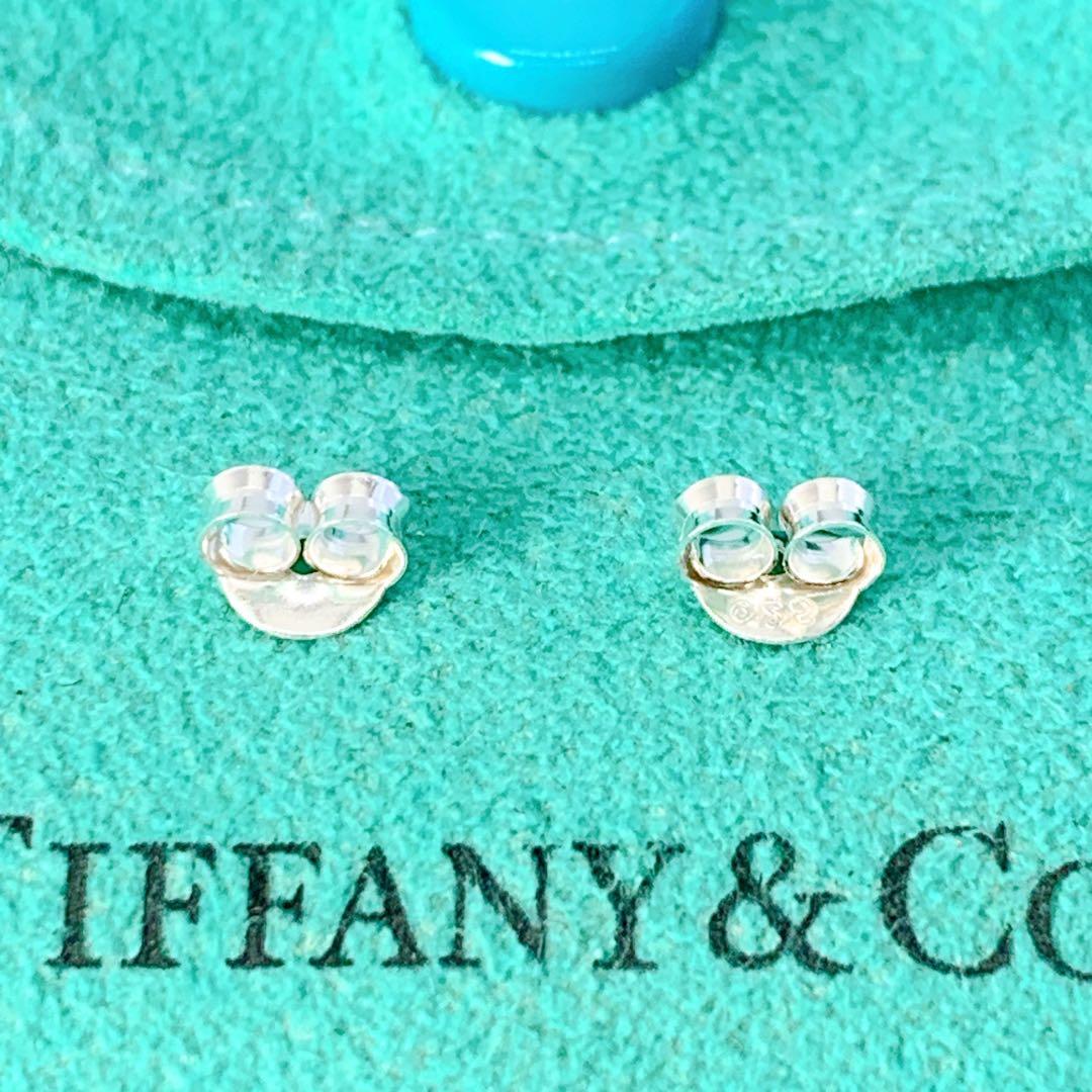 美品 ティファニー 1837 ナロー フープ ピアス キャッチ社外品 シルバー