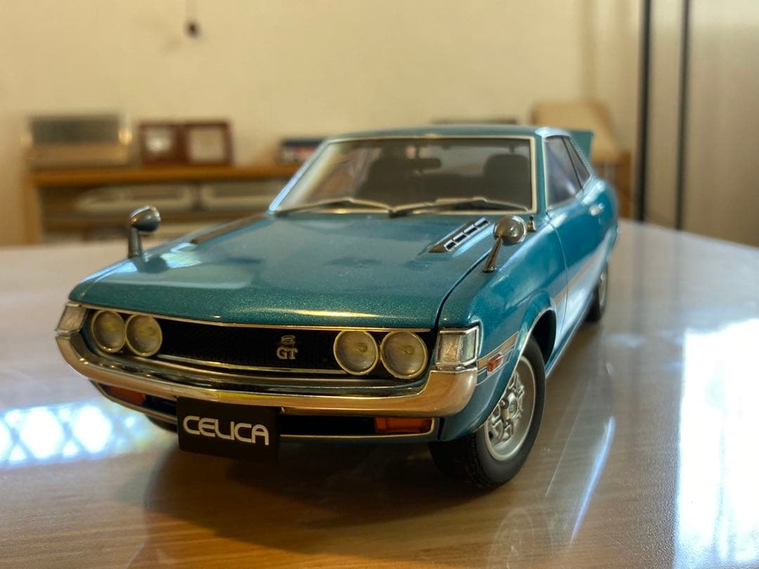 美品オートアート　1/18 ダルマセリカ前期型　ブルー　純正ケース有り