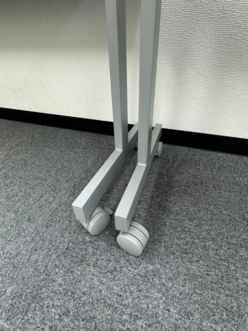 オフィステーブル ホワイト キャスター付き 180cm 3台セット