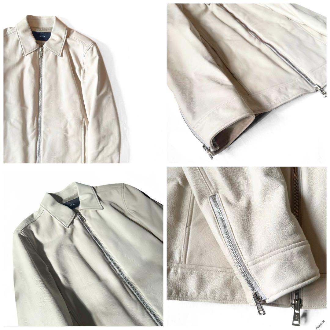 22AW AKM シープ レザー Sライダース ジャケット ニット スウェット